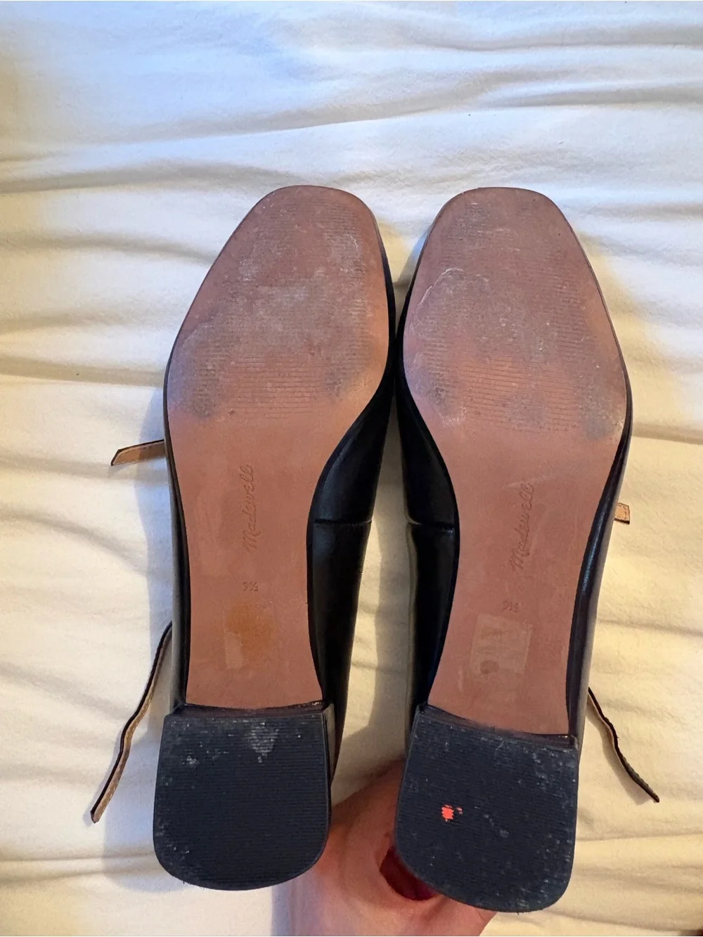 The Nattie Madewell Black Double-Strap Mary Jane Flats 9.5